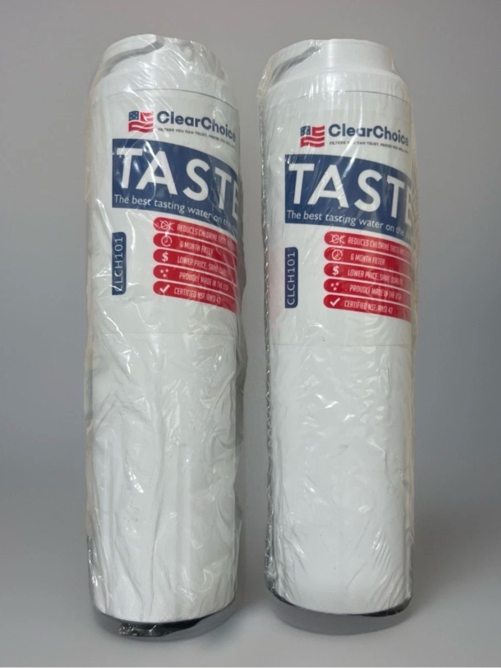 Lot of 2 Clear Choice TASTE Water Filters CLCH101 Sealed UKF8001, EDR4RXD1
